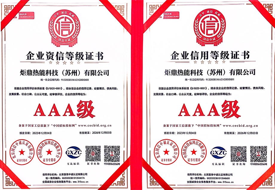 企业信用等级证书